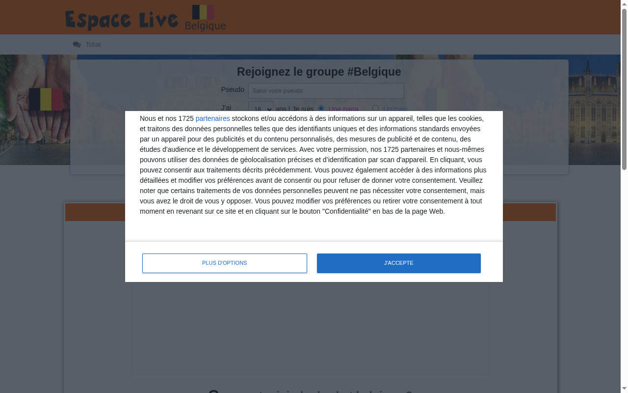belgique.espace-live.com est un site de chat belge.